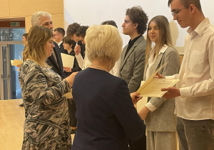 Natalia Puczek podczas uroczystej gali wręczania stypendiów