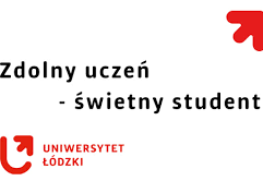 Logo projektu: Zdolny uczeń - świetny student. Uniwersytet Łódzki