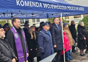 rzedstawiciele Komendy Wojewódzkiej w Łodzi oraz goście