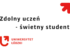Logo projektu: Zdolny uczeń - świetny student. Uniwersytet Łódzki