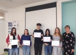 Pani Dyrektor i uczestnicy projektu eTwinning