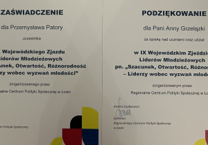 Skan zaświadczenia dla uczniów liceum