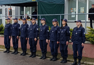 Uczniowie z klasy policyjnej