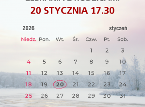 Zebrania z rodzicami 20 stycznia