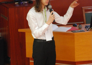 Uczeń opowiada o swoim projekcie