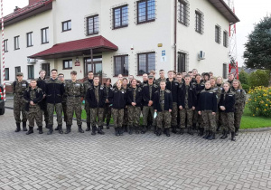 Uczniowie klas Straży Granicznej w Czarnej Górnej.